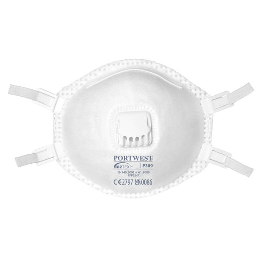 Portwest FFP3 Valved Respirator - Blister Pack (Pk2) White - P309