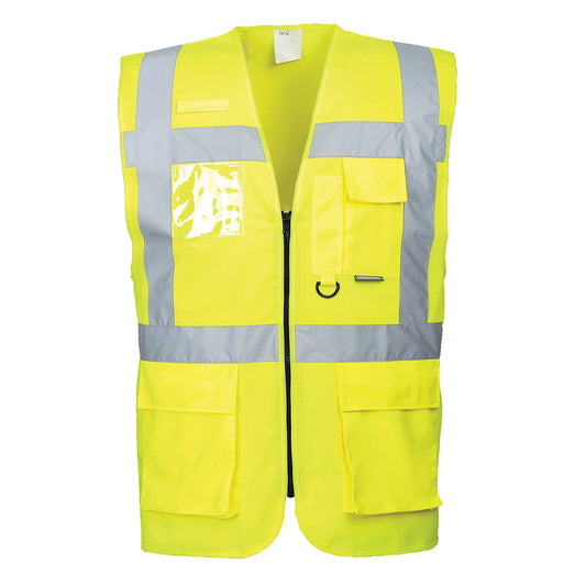 Portwest - Berlin Hi-Vis Executive Vest / Waistcoat Yellow S476