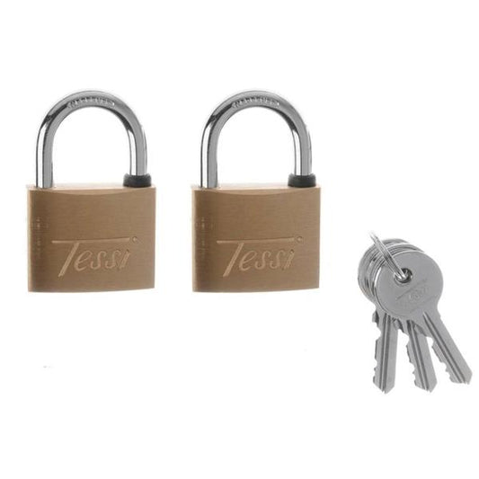 TESSI 50MM BRASS PADLOCK 2 PACK