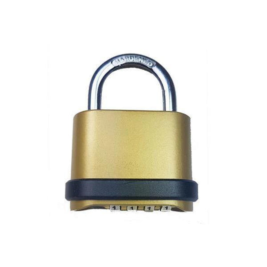 TESSI 50MM ZINC ALLOY PROGRAMMABLE BOTTOM COMBO PADLOCK