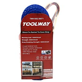 TOOLWAY 7MX50MM RATCHET STRAP 3T