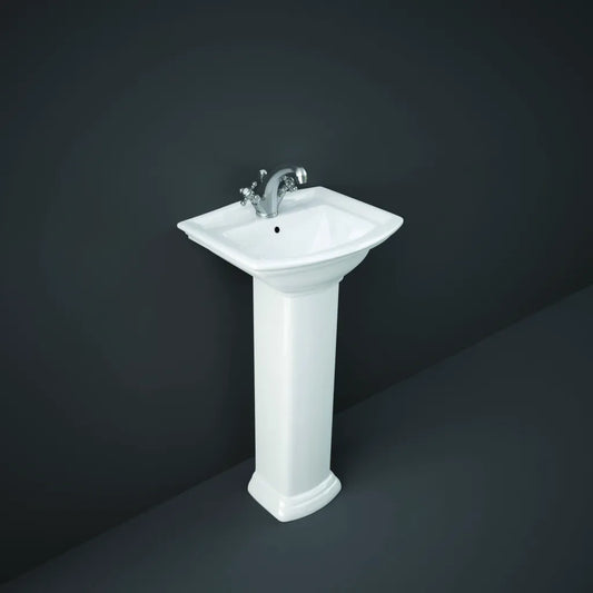 Washington 46cm Basin 1TH with Small Pedestal