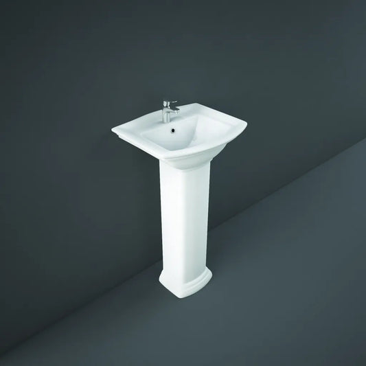 Washington 56cm Basin 1TH with Small Pedestal