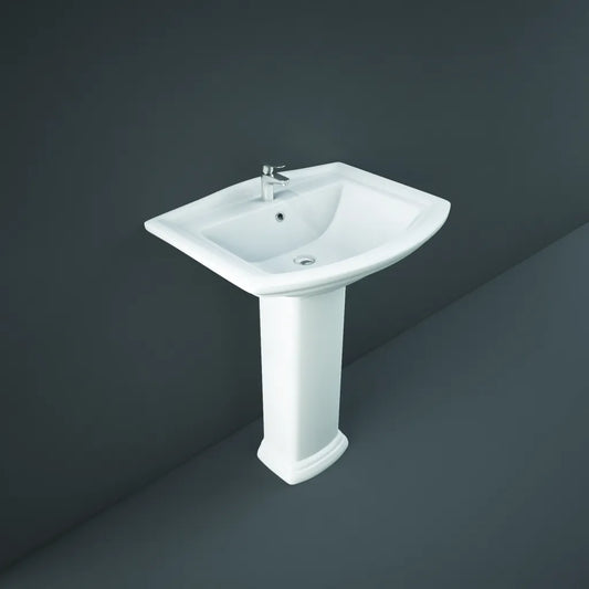 Washington 65cm Basin 1TH with Large Pedestal