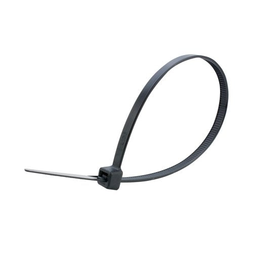 TOOLWAY 370MM X 7.6MM BLACK CABLE TIE (100)
