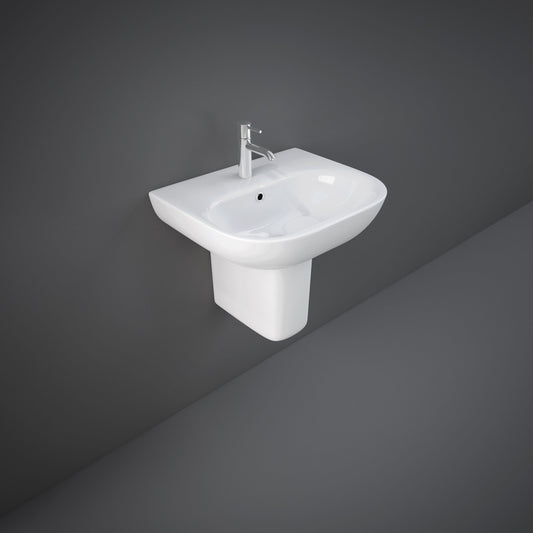 Tonique 55cm Basin 1TH with Semi Pedestal