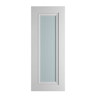CHARLESTON 1P OPAQUE GLASS WHITE PRIMED DOOR