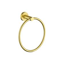 Erla Brushed Brass Towel Ring