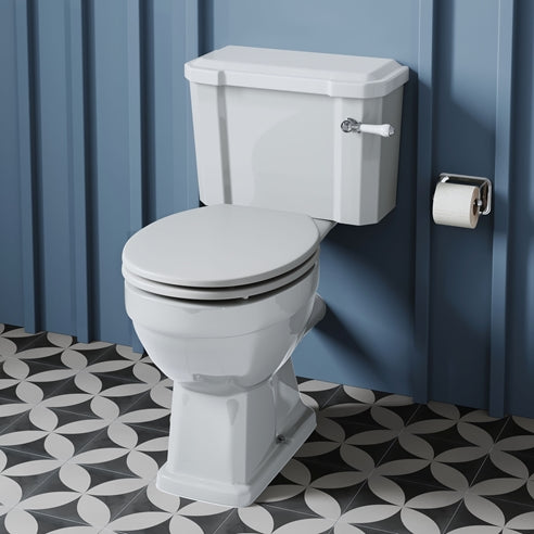 Marston Comfort Height Close Coupled Open Back Pan WC with Button