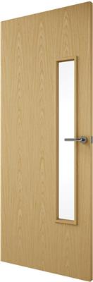 FLUSH OAK VENEER MATCH FD30 18G GLAZED