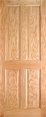LAWRENCE PRE-FIN OAK 4-PANEL ENGD DOOR