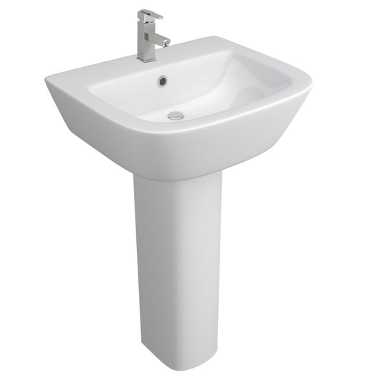 Rada 540mm 1TH Basin with Semi Pedestal
