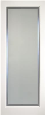 KENMORE WHITE PRIMED ETCH GLASS CLEAR BORDER