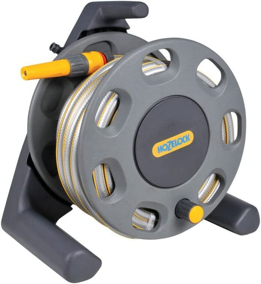 Hozelock Compact Hose Reel with 25m hose with Connectors
