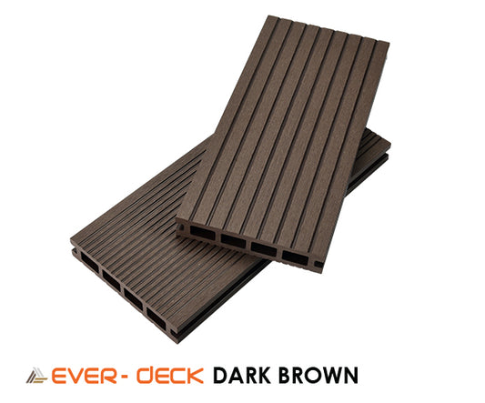 Teranna Ever-Deck Reversible Composite Decking Boards [Dark Brown]